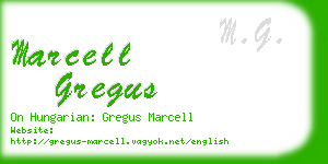 marcell gregus business card